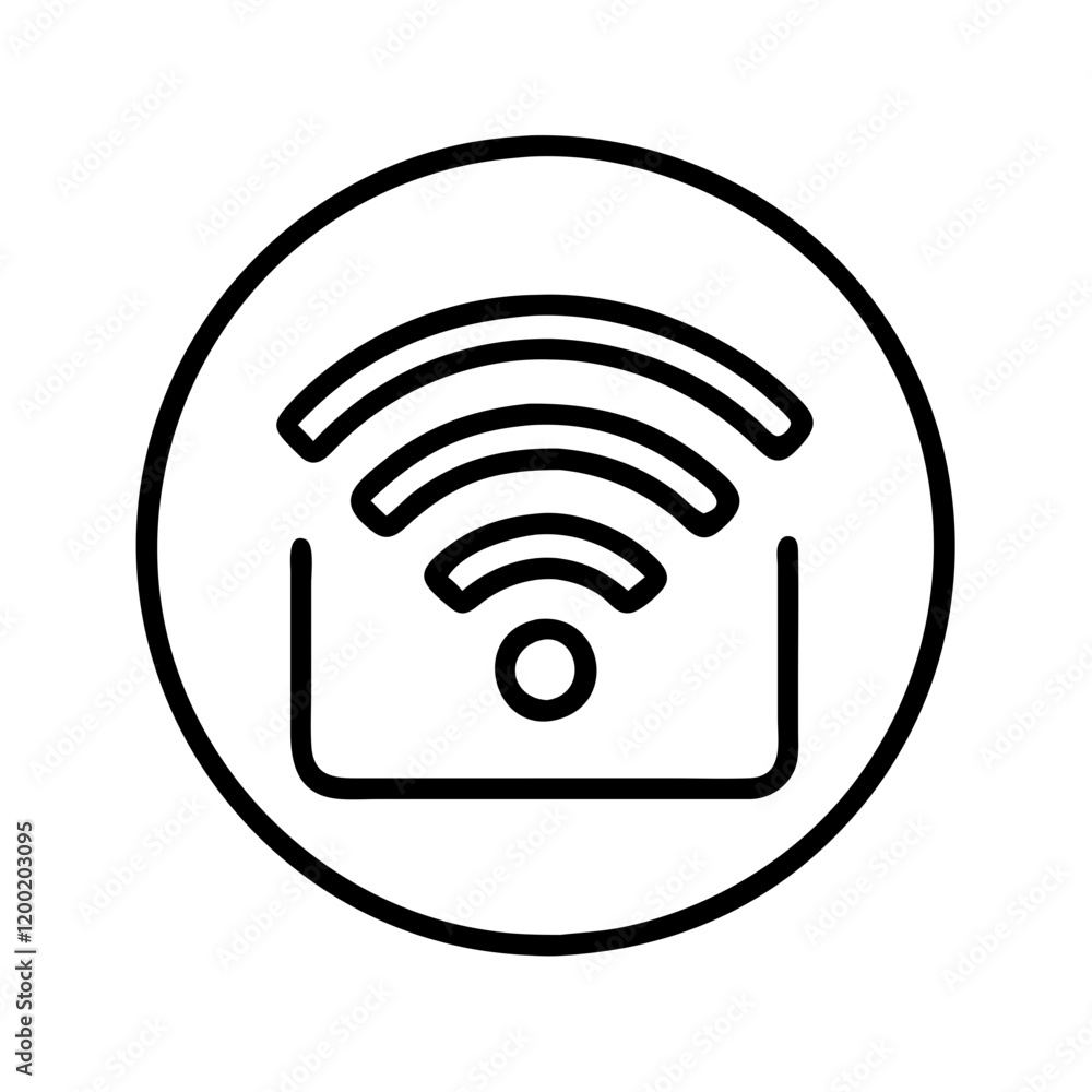 wi fi icon, wi fi line art - simple line art of wi fi, perfect for wi fi logos and icons and themed design wi fi icon, wi fi line art - simple line art of wi fi, perfect for wi fi logos and icons and themed design