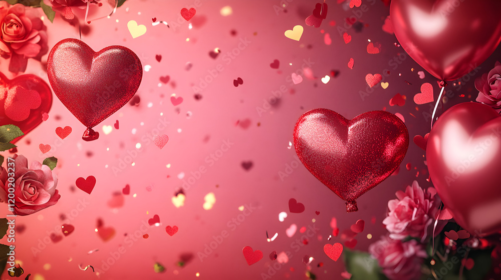 Valentines banner design, symbols of love, hearts, template, romantic, festive. Valentines banner design, symbols of love, hearts, template, romantic, festive.