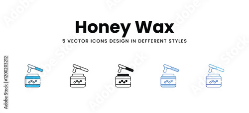 Honey Wax icons in different style vector stock illustration