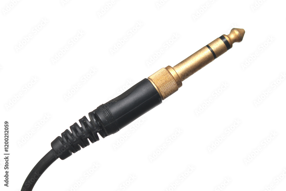 jack plug audio cable isolated on white background jack plug audio cable isolated on white background