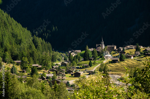 TRIENT, SWITZERLAND.. The village is on a stage of the popular Mont Blanc Tour. 
