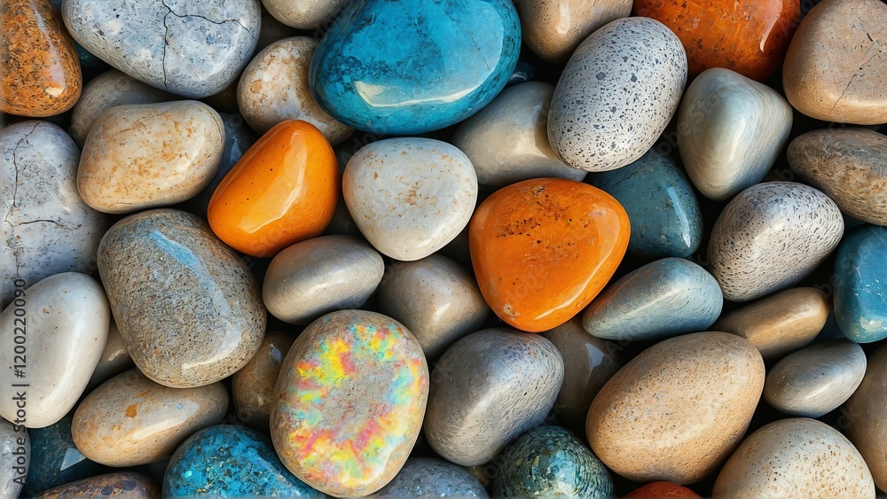 A vibrant wallpaper design featuring an abstract arrangement of colorful pebble-like shapes. The smooth, organic forms in a variety of shades create a playful and artistic aesthetic A vibrant wallpaper design featuring an abstract arrangement of colorful pebble-like shapes. The smooth, organic forms in a variety of shades create a playful and artistic aesthetic