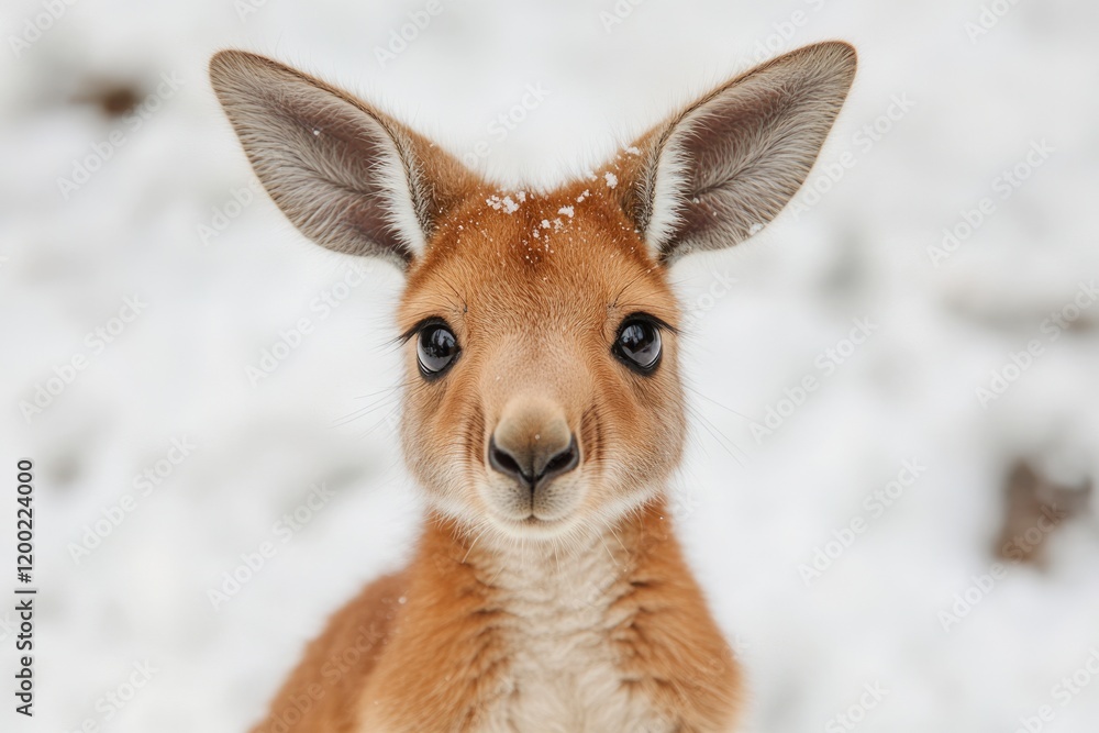 Elegant Red Kangaroo on White Background. Highlighting Aussie Wildlife with Baby Kangaroo and Distinctive Brown Fur Elegant Red Kangaroo on White Background. Highlighting Aussie Wildlife with Baby Kangaroo and Distinctive Brown Fur