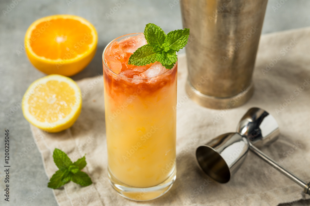 Cold Refreshing Fogcutter Cocktail Cold Refreshing Fogcutter Cocktail