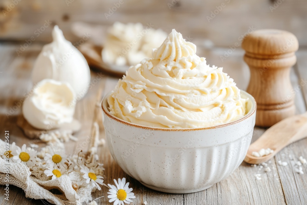 Deliciously Fluffy Buttercream Frosting in a Bowl: A Creamy and Tasty Ingredient for Your Kitchen Creations Deliciously Fluffy Buttercream Frosting in a Bowl: A Creamy and Tasty Ingredient for Your Kitchen Creations