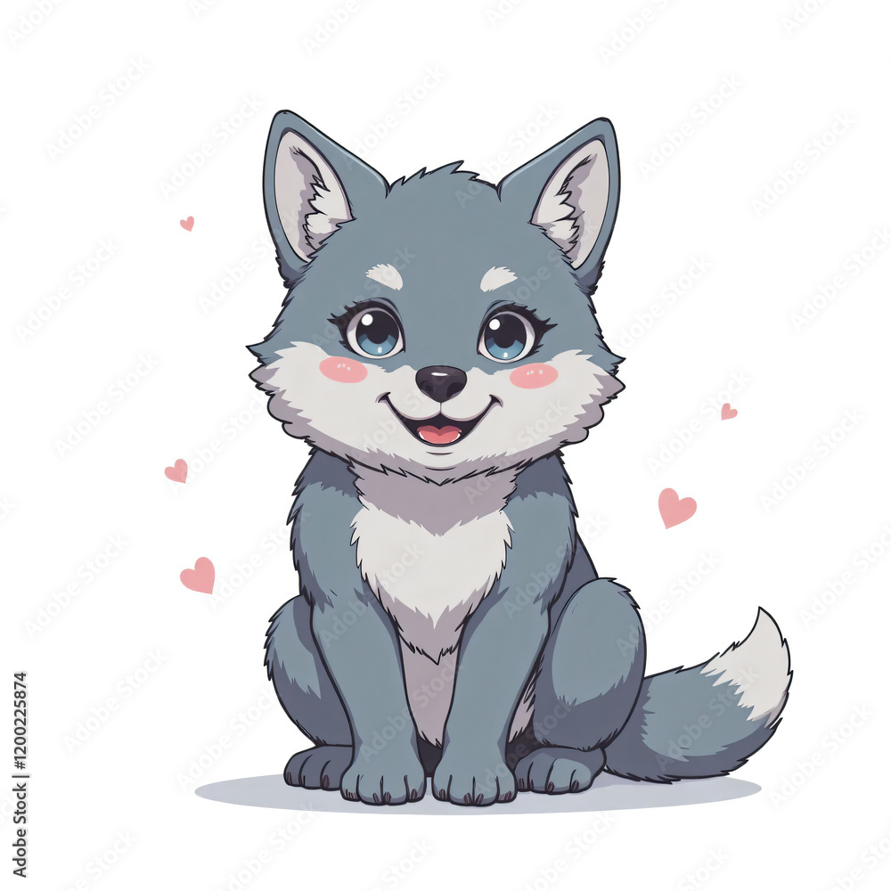 Fototapeta premium Cute wolf