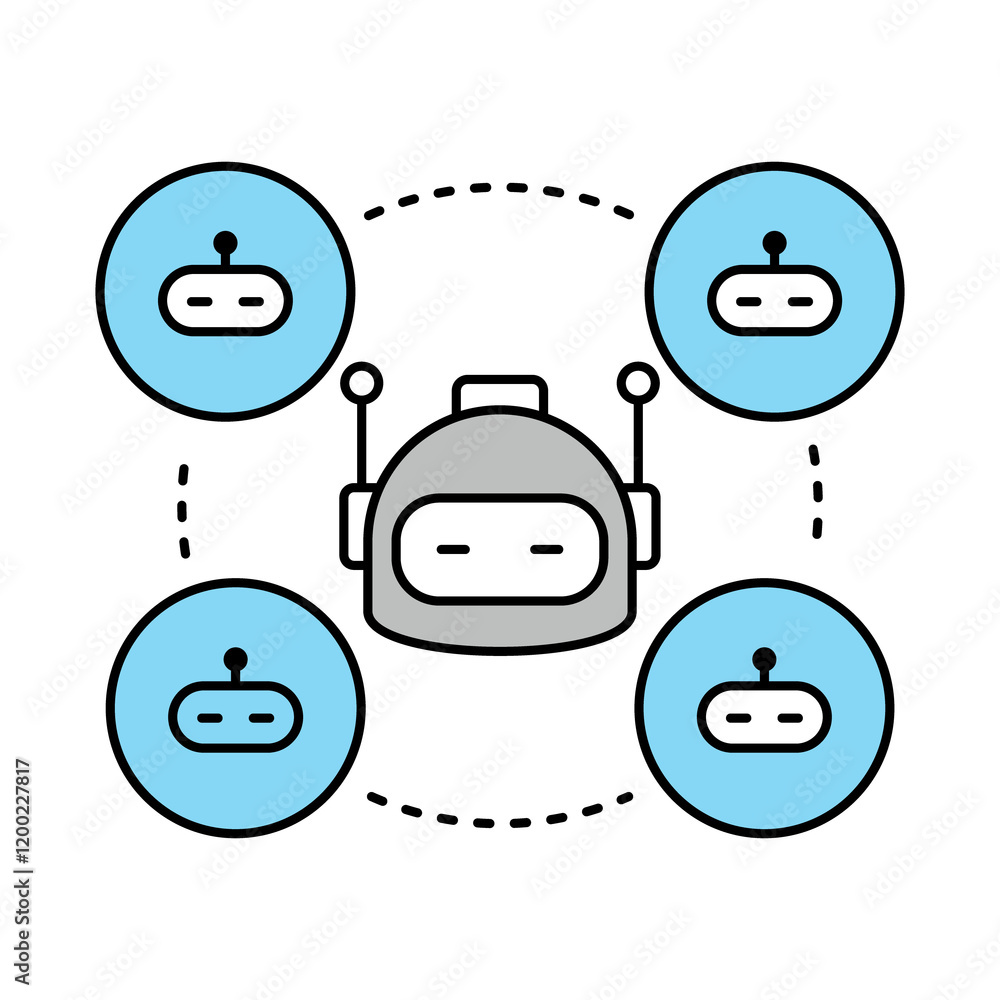 Fototapeta premium Autonomous Learning – Brain Representing Self-Directed AI Development