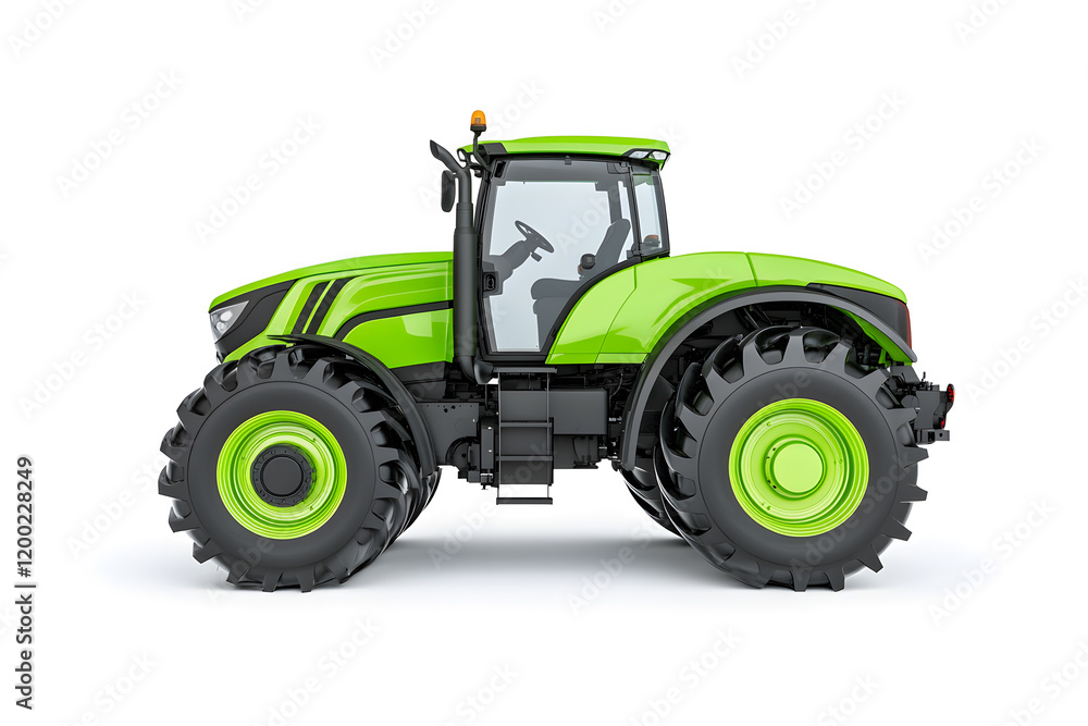 Big agricultural tractor isolated on a white background Big agricultural tractor isolated on a white background