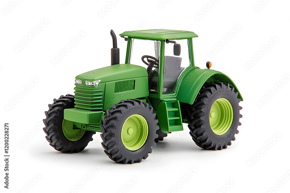 Naklejka premium Big agricultural tractor isolated on a white background