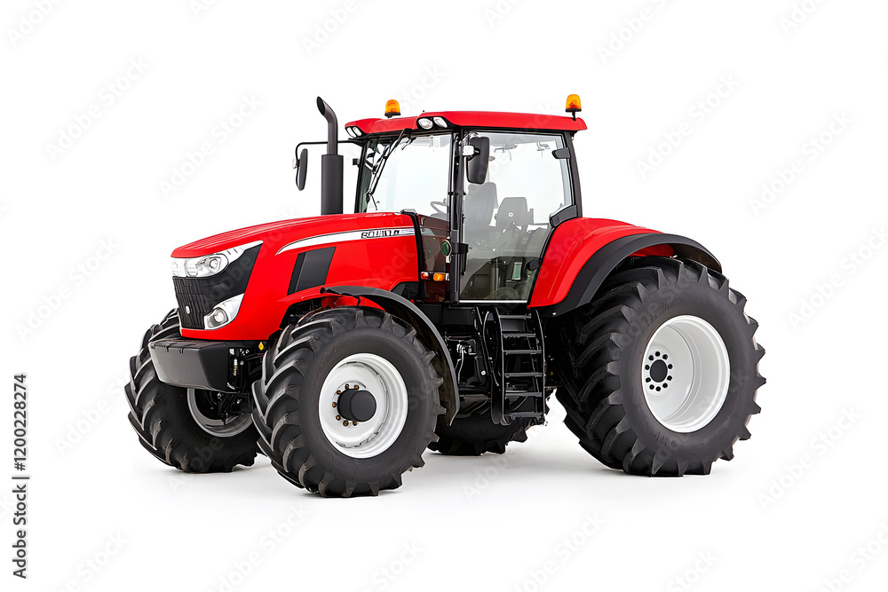 Big agricultural tractor isolated on a white background Big agricultural tractor isolated on a white background