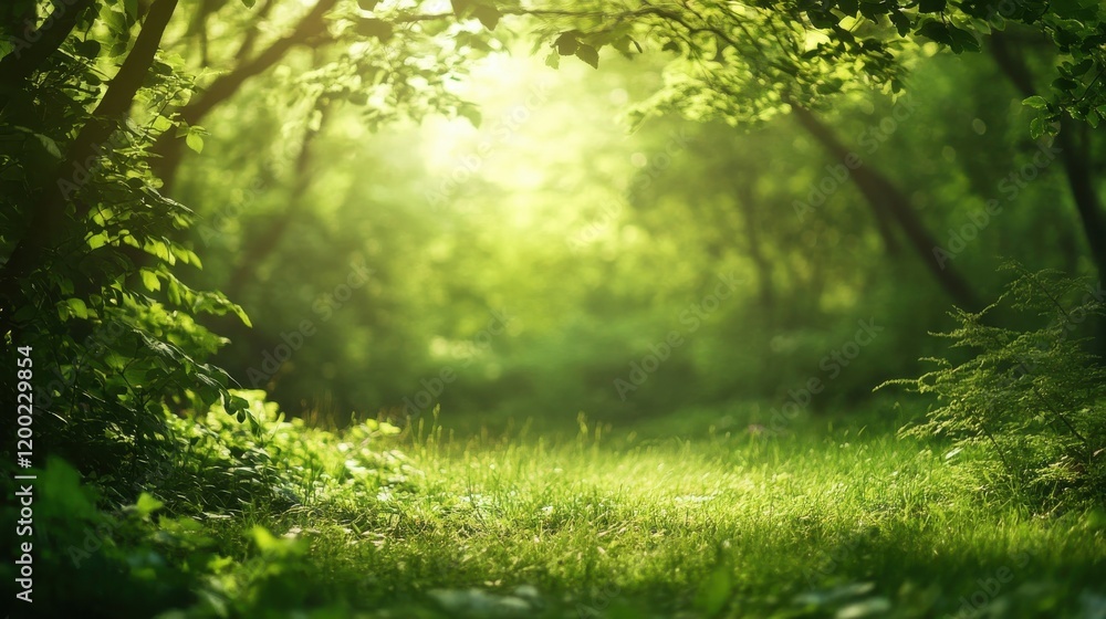 Fototapeta premium Sunlit Forest Path