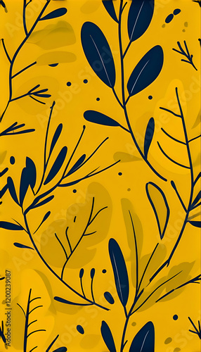 Elegant seamless leaf pattern for nature themed designs and backgrounds 