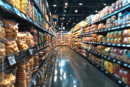 Wallpaper Mural Grocery Aisles Filled with Various Food Products Torontodigital.ca