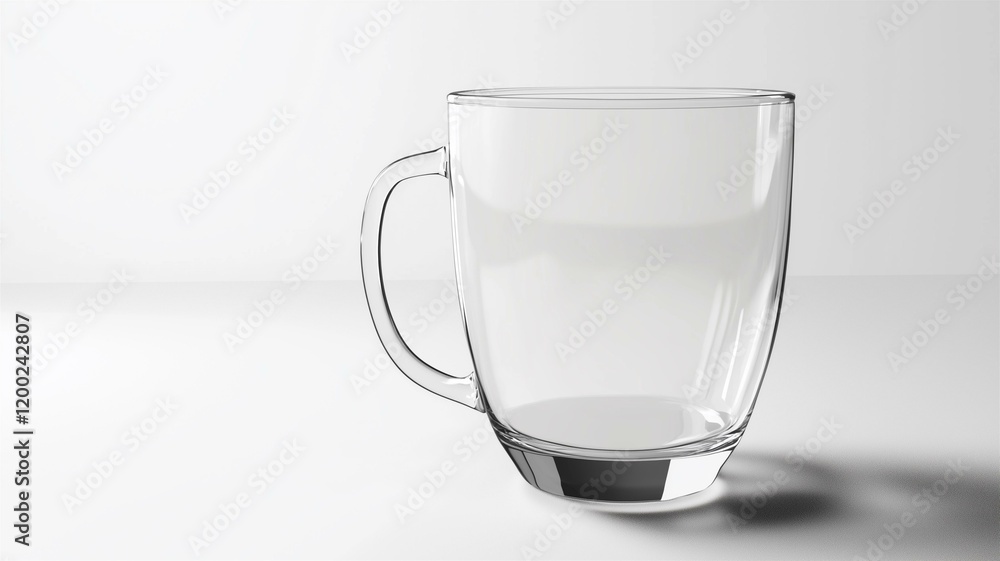 Photorealistic image of a simple transparent glass cup, isolated on a white background
Photorealistic image of a simple transparent glass cup, isolated on a white background