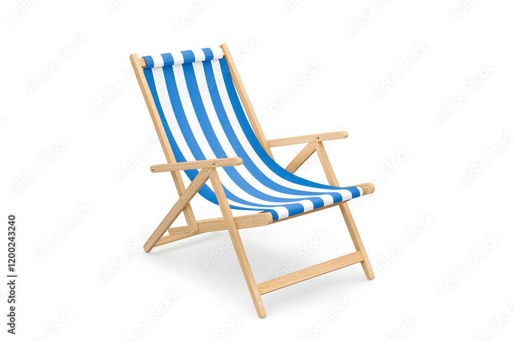 Deckchair or beach chair mock up on isolated white background
Deckchair or beach chair mock up on isolated white background
