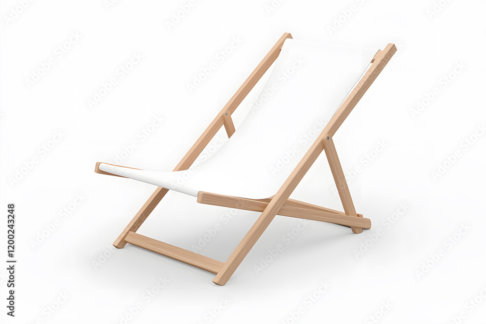 Deckchair or beach chair mock up on isolated white background
Deckchair or beach chair mock up on isolated white background