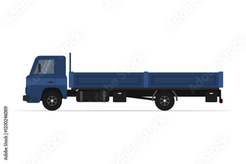 Truck icon. Colored silhouette. Side view. Vector simple flat graphic illustration. Isolated object on white background. Isolate.