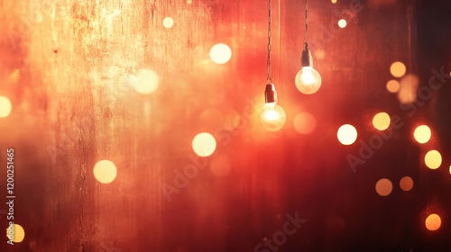 Warm lighting illuminates a textured backdrop.