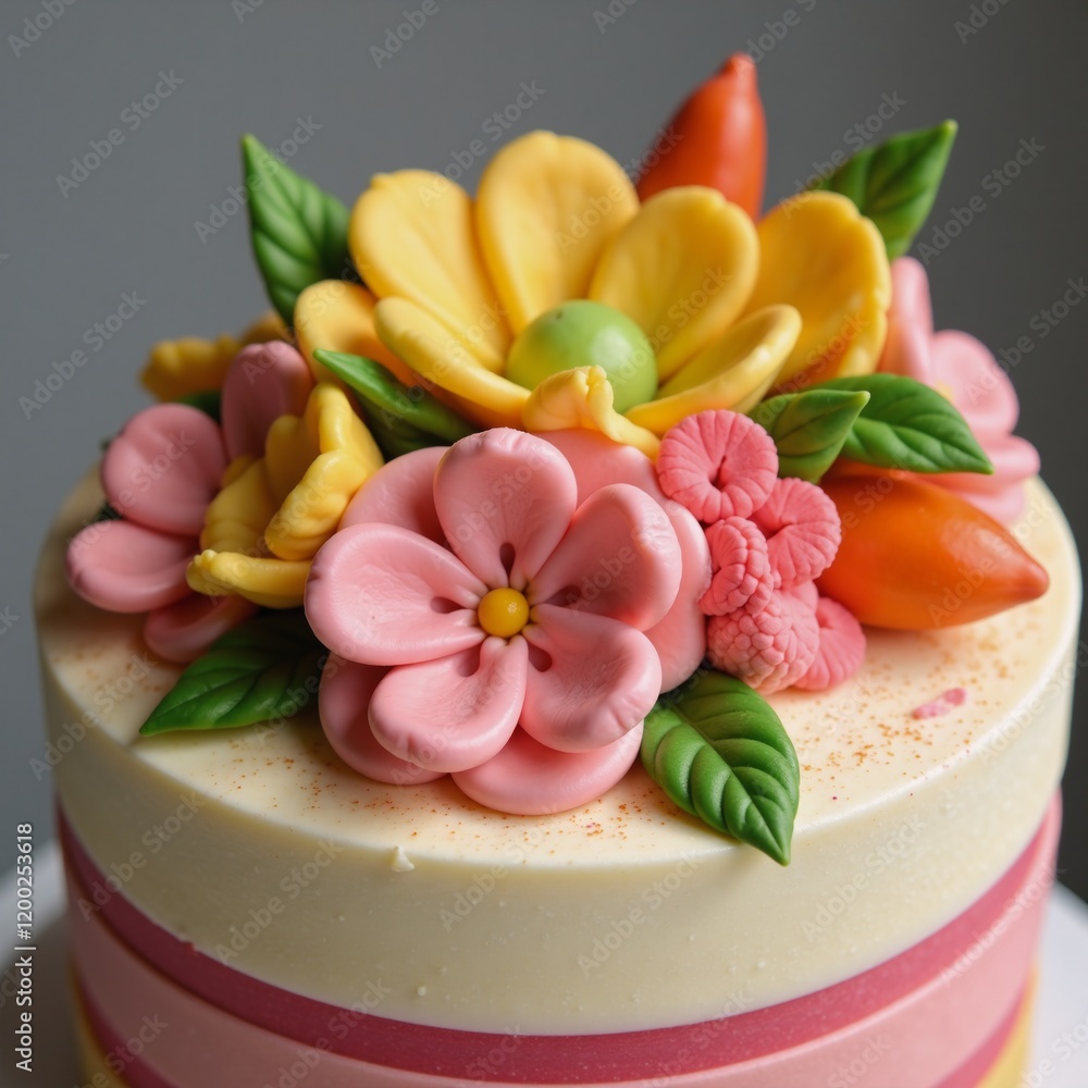 Vegan Flower-shaped cake with delightful taste Vegan Flower-shaped cake with delightful taste