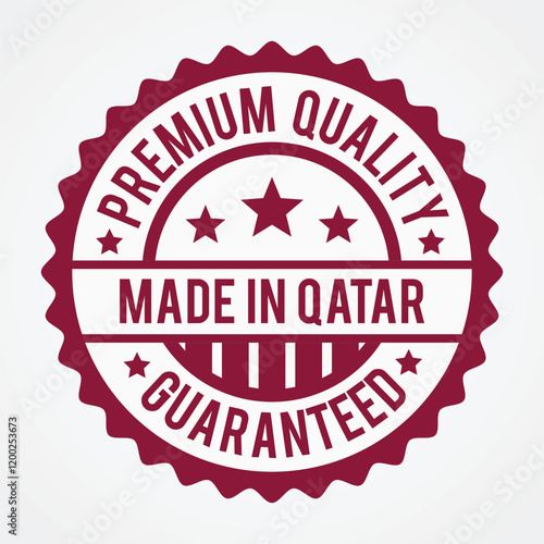 Premium Quality Guaranteed Stamp Made in Qatar with Patriotic Theme