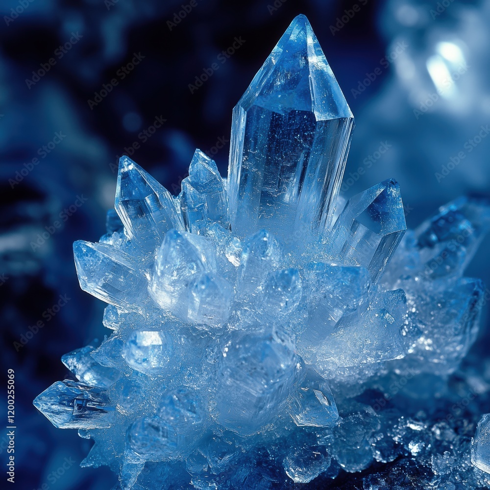 Obraz premium Macro photograph showcasing the beauty and intricate formations of antarctic ice crystals, resembling a miniature frozen palace