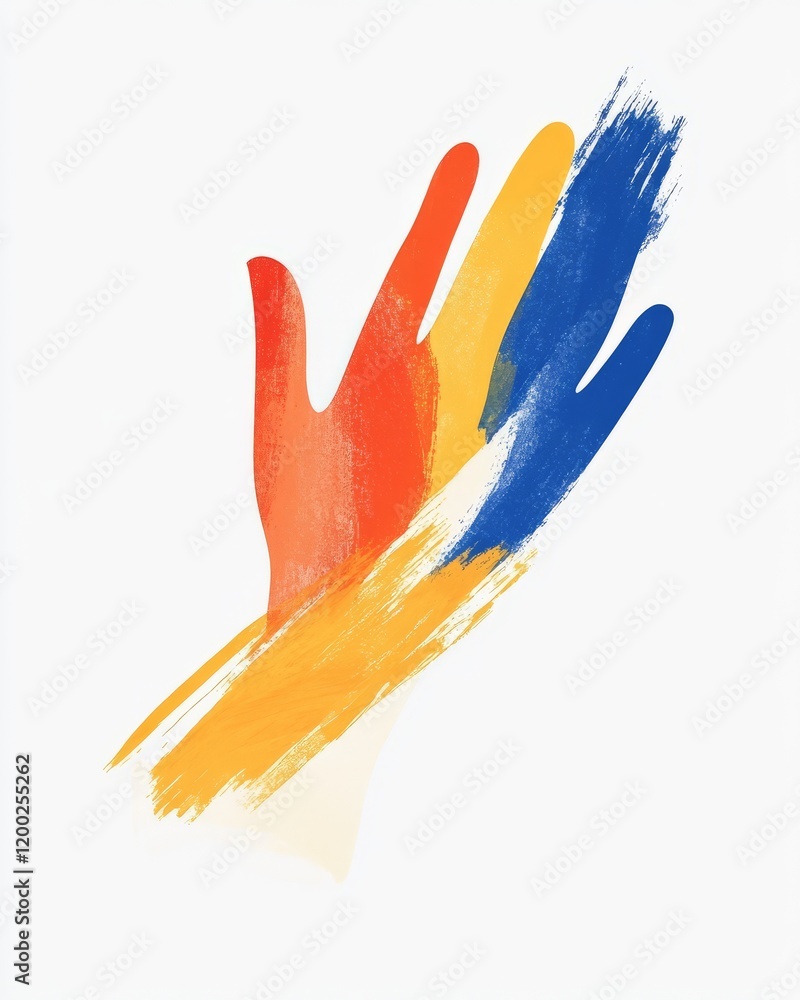 Symbols of Hope in Minimalist Modern Illustration on White Background Symbols of Hope in Minimalist Modern Illustration on White Background