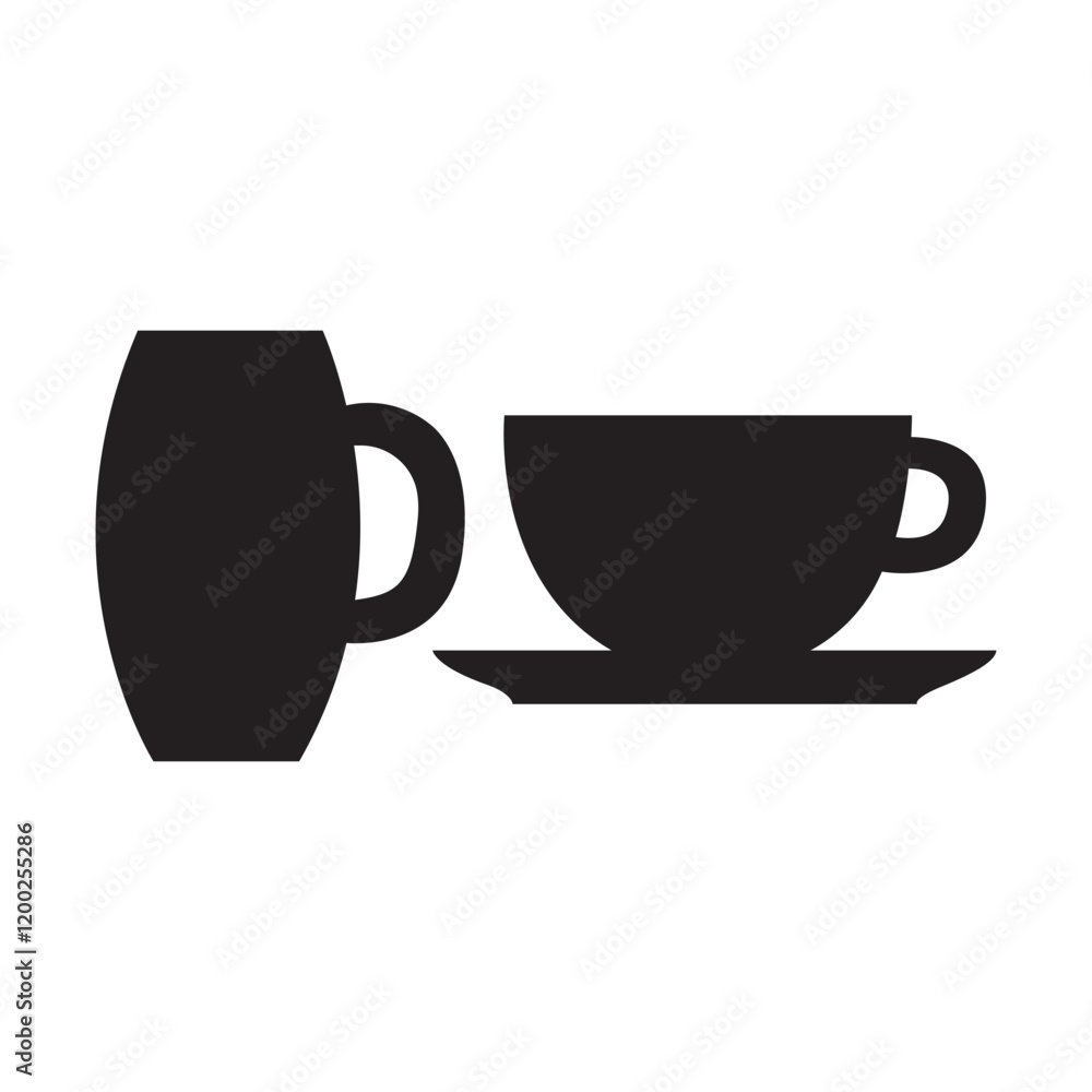 coffee cup icon silhouette vector coffee cup icon silhouette vector