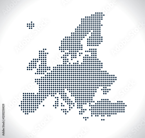 Map of Europe from dots