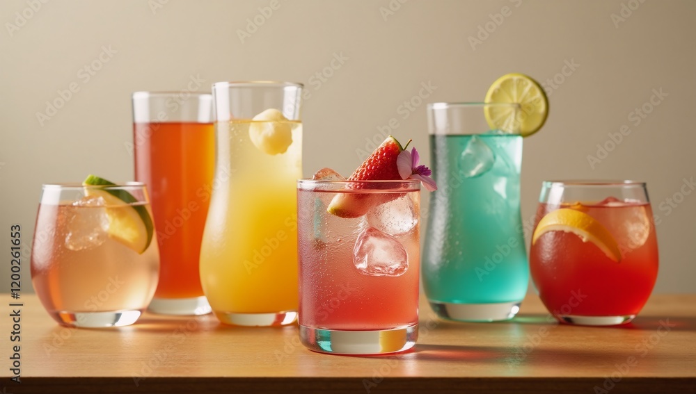 Seven popular summertime refreshments showcased as enticing cocktail options Seven popular summertime refreshments showcased as enticing cocktail options