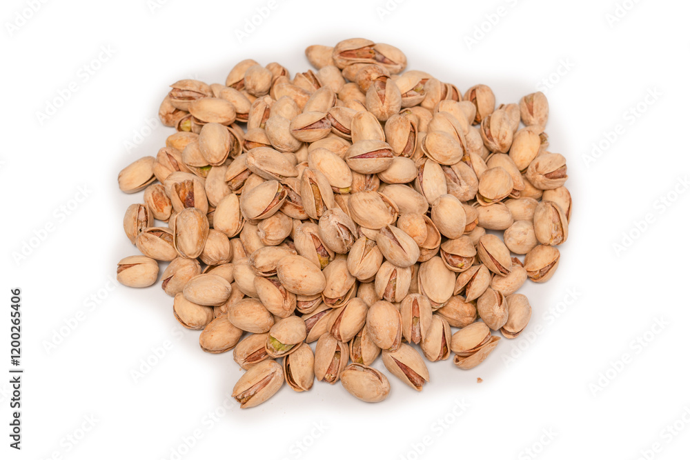 Tasty pistachios isolated on a white background. Tasty pistachios isolated on a white background.