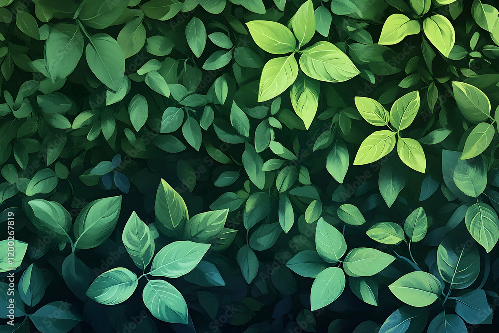 Green and lush plant wall creating a natural herb wall background, perfect for environmental and eco-friendly themes illustration Green and lush plant wall creating a natural herb wall background, perfect for environmental and eco-friendly themes illustration