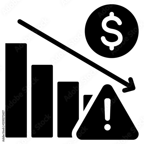 Financial Risk Glyph Icon