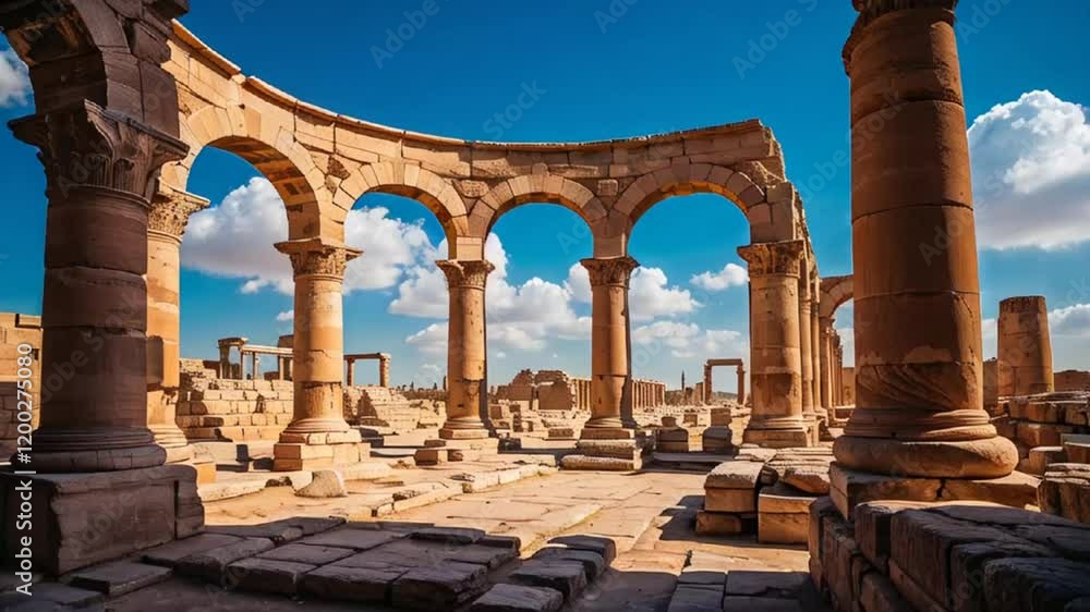 beautiful ruins of Babylon Iraq sunny day beautiful ruins of Babylon Iraq sunny day