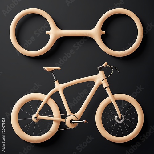 creative logo in bicycle shape photo