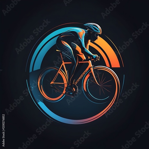 creative logo in bicycle shape photo