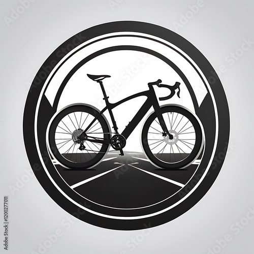 creative logo in bicycle shape photo