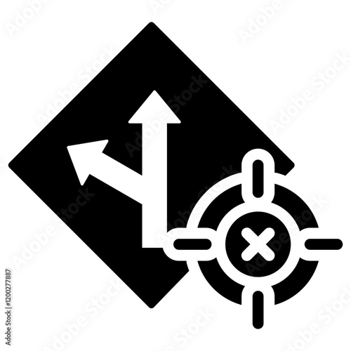 Deviation Glyph Icon