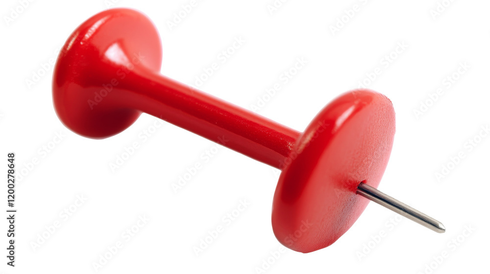 Red pushpin, isolated on transparent background Red pushpin, isolated on transparent background