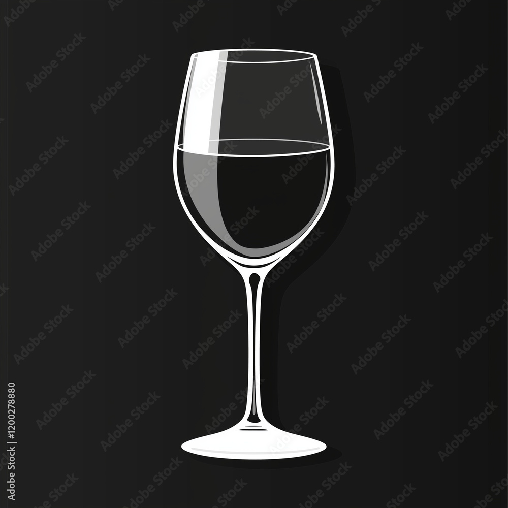 Elegant wine glass with liquid against a black background Elegant wine glass with liquid against a black background