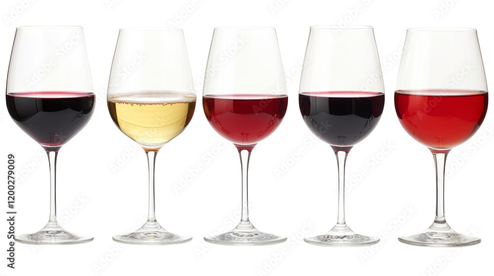 Wines in glass, isolated on transparent background Wines in glass, isolated on transparent background
