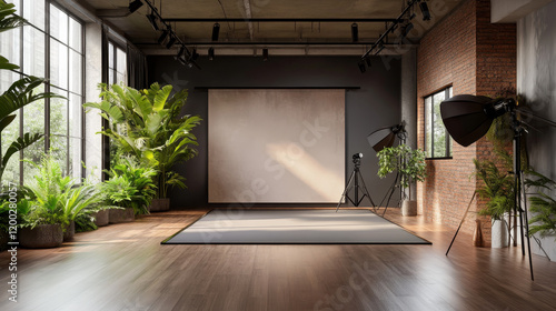 Sleek and Stylish  Interior of a Modern Photo Studio  