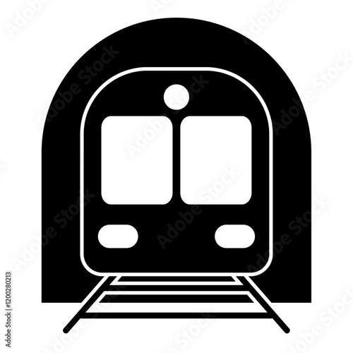 Subway silhouette illustration front view