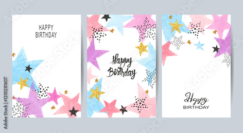 Happy Birthday cards set wi...