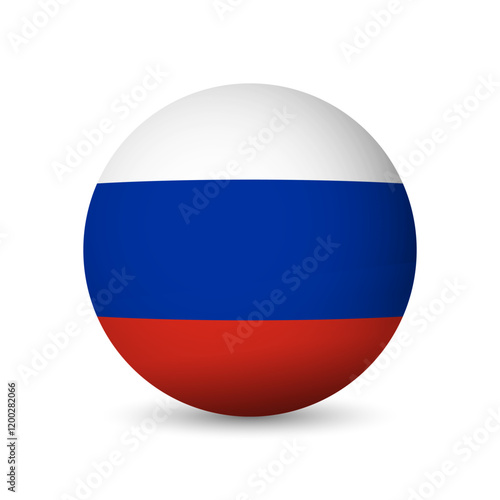 Free Download Russia flag - 3D sphere in colours of flag representing a country cultural identity and heritage. The essence of national pride and unity. Vector object on white background. - GFXLoad
