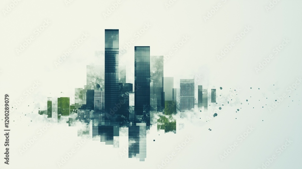 Obraz premium Abstract Urban Skyline