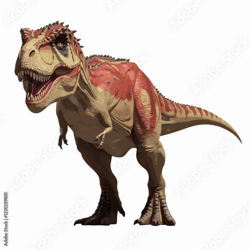 Tyrannosaurus Rex Realistic Dinosaur Vector