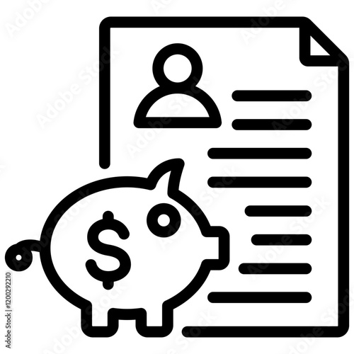 Roth Ira Outline Icon