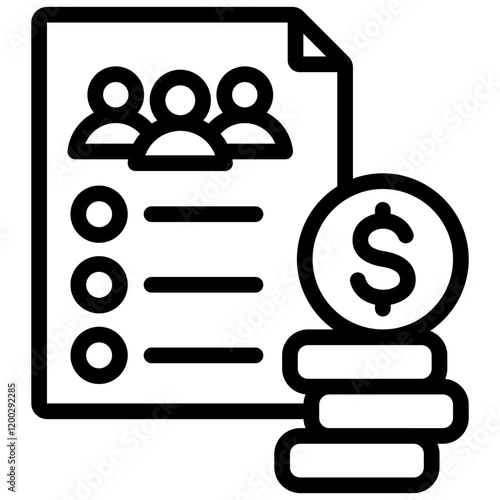 Family Budget Outline Icon