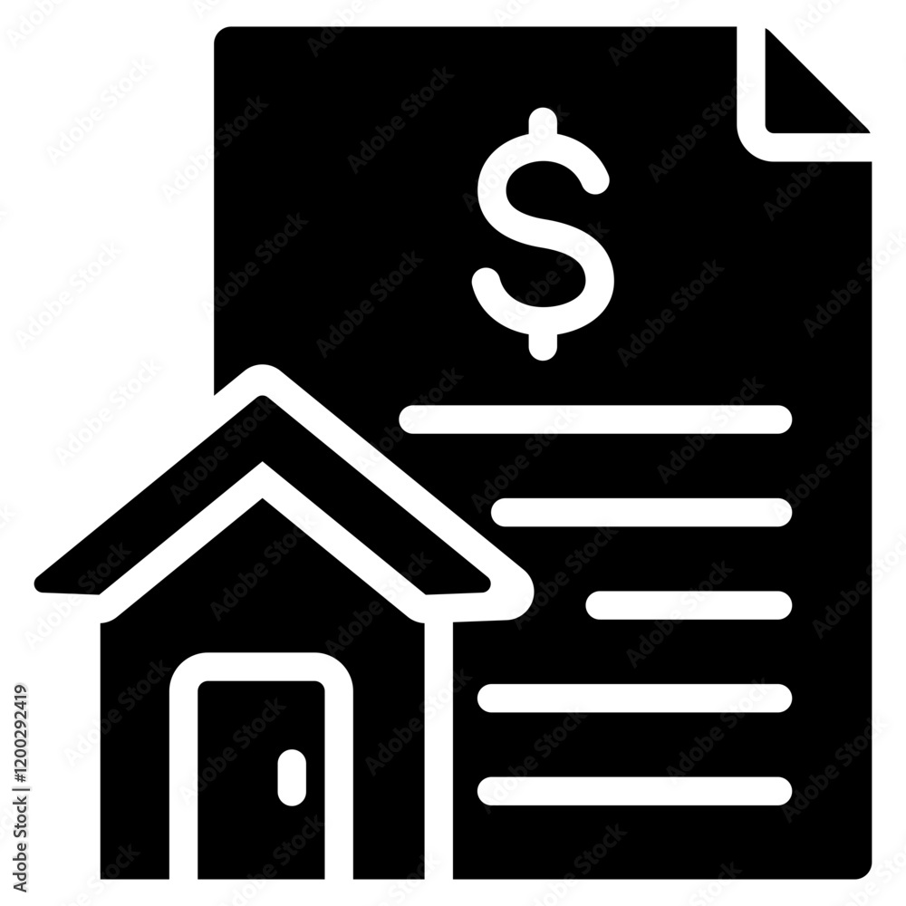 Mortgage Glyph Icon Mortgage Glyph Icon