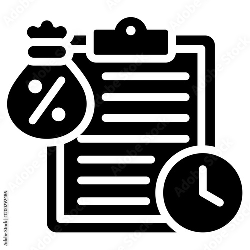 Loan Glyph Icon